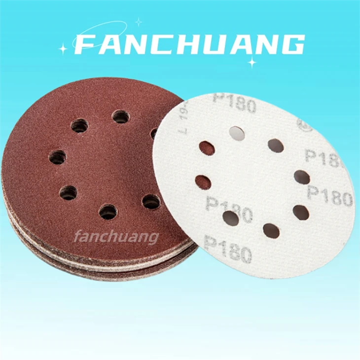8 Holes Red Polishing Disc Flocking Sand Tray